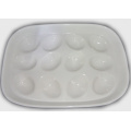 Ceramic White Egg Tray Holder-Hold 12 Tray